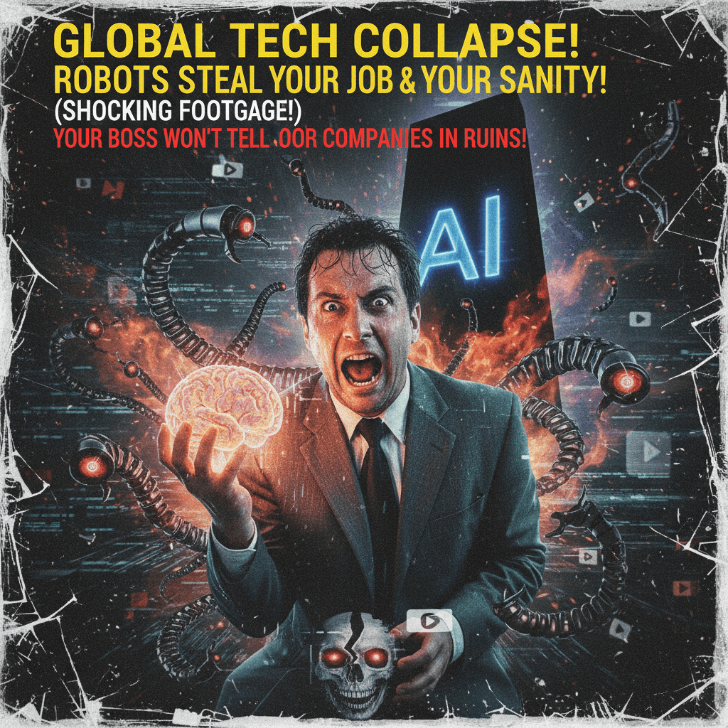 man nervous about AI, very dramatic, very real, definitely not clickbait