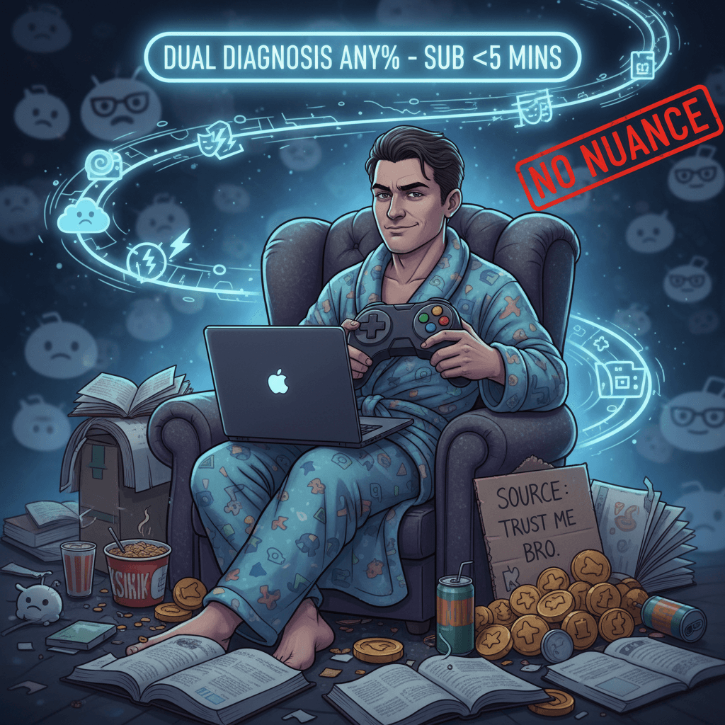 guy speedruns dual diagnosis with zero qualifications