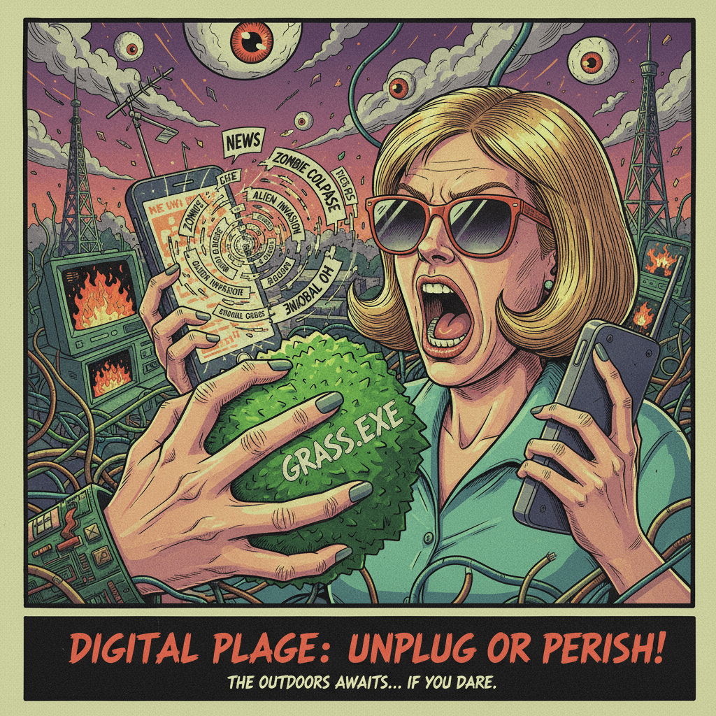 touch grass instead of doom-scrolling, karen