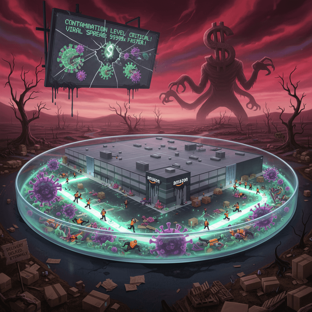 Amazon warehouse becomes petri dish, breaking news nobody asked for