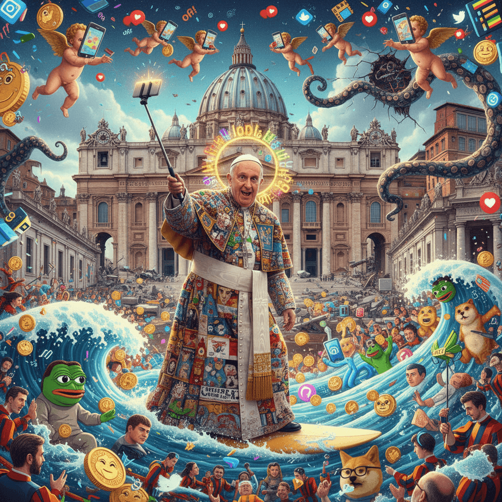 Pope decided viral trends transcend mortal coil