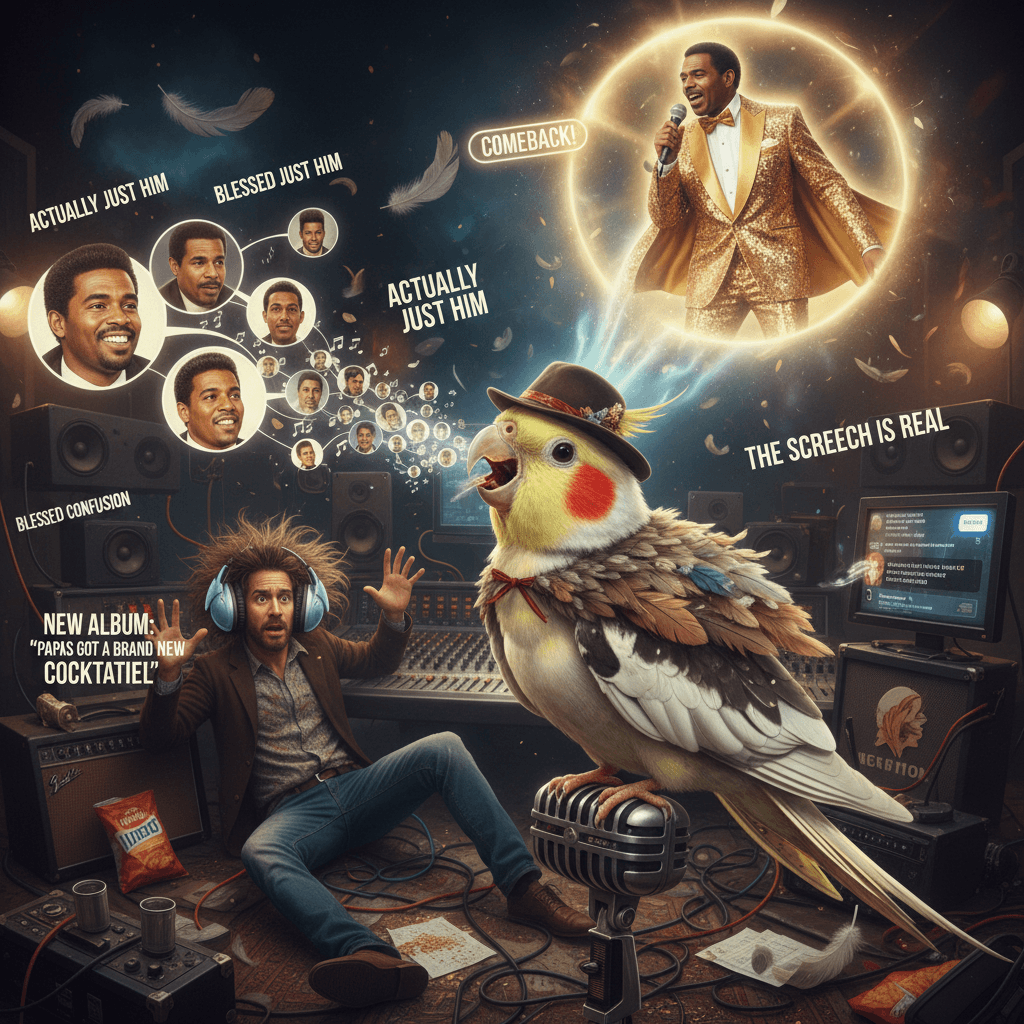 cockatiel screech was actually just the Godfather of Soul