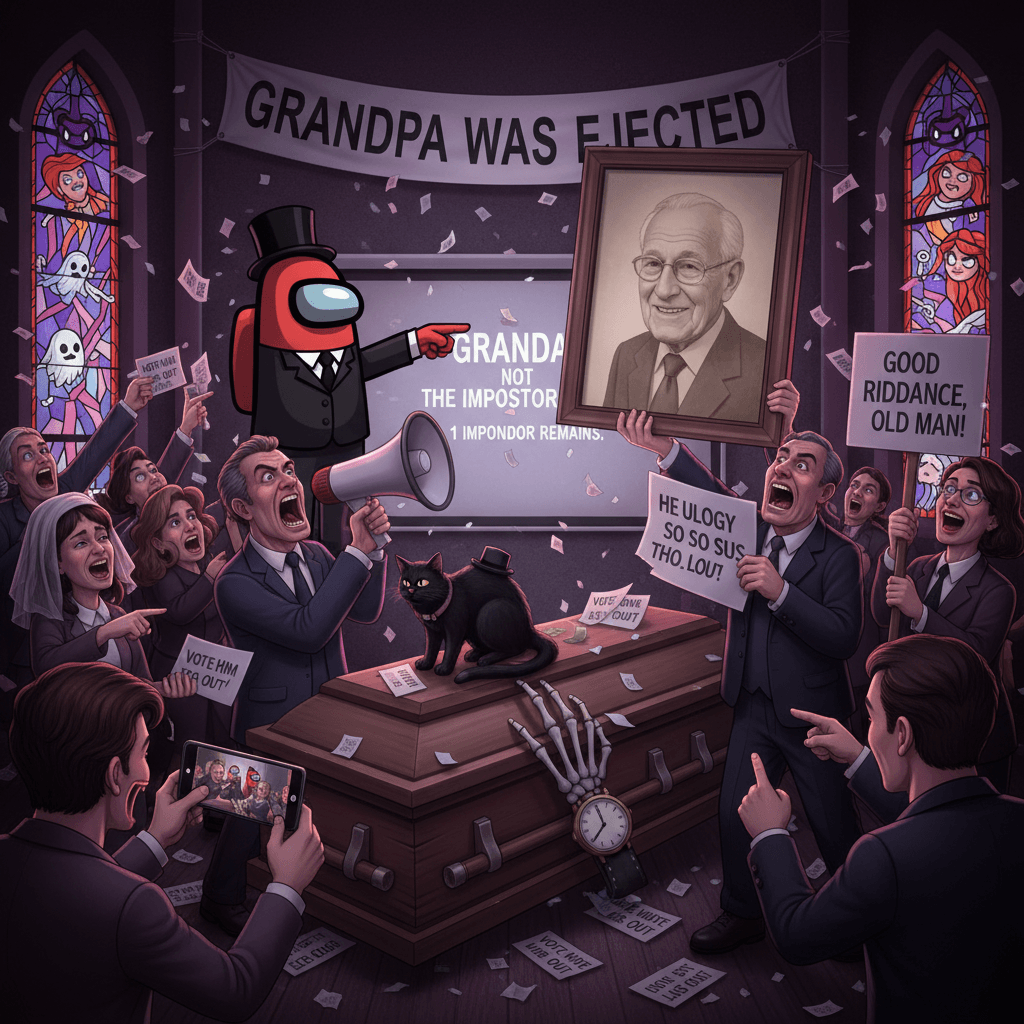 Grandpa got voted out at his own funeral 💀