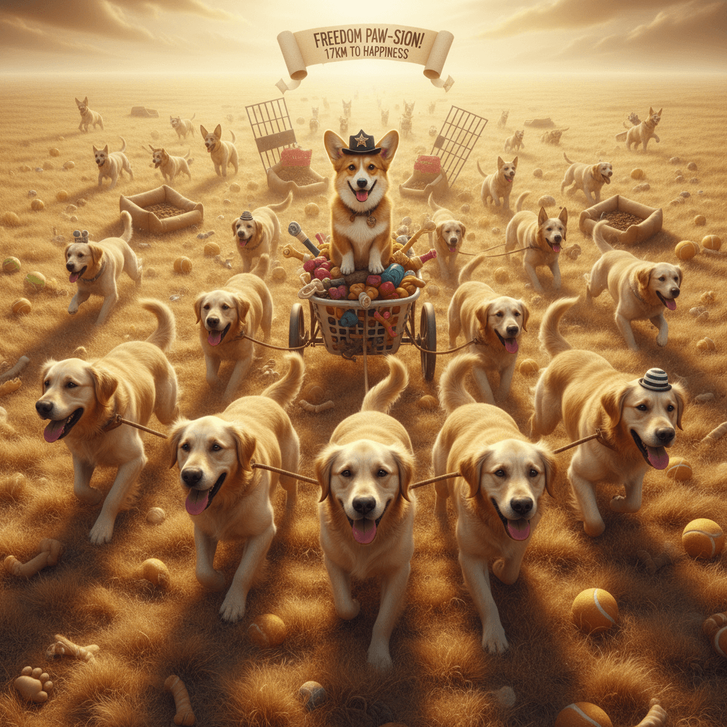 Corgi leads prison break across 17km of pure golden retriever energy