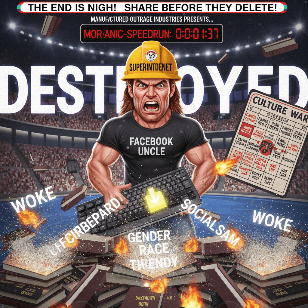 superintendent DESTROYED with CAPS LOCK and vague book descriptions