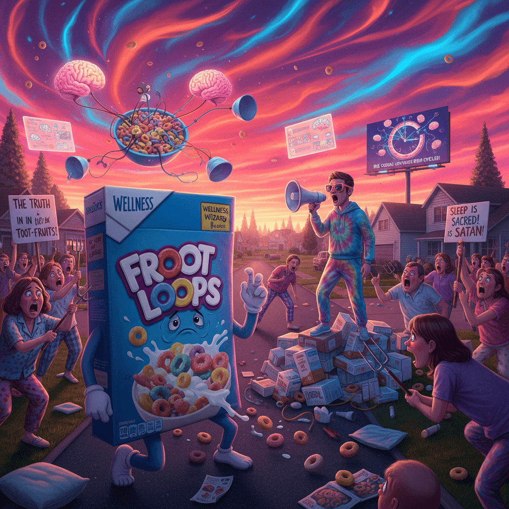 blame the froot loops, not the lack of sleep