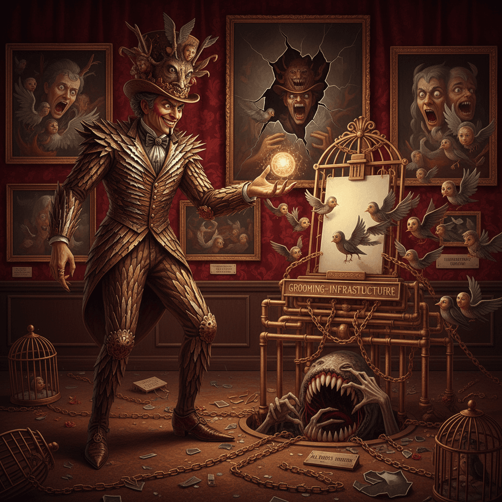 wealthy patron energy but make it predatory