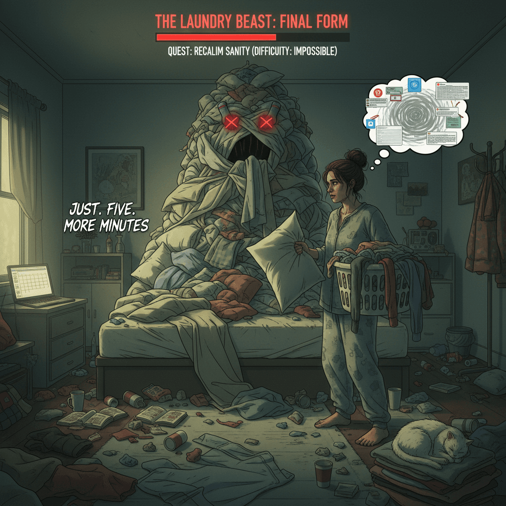 bedsheet changes: the final boss of adulting with executive dysfunction