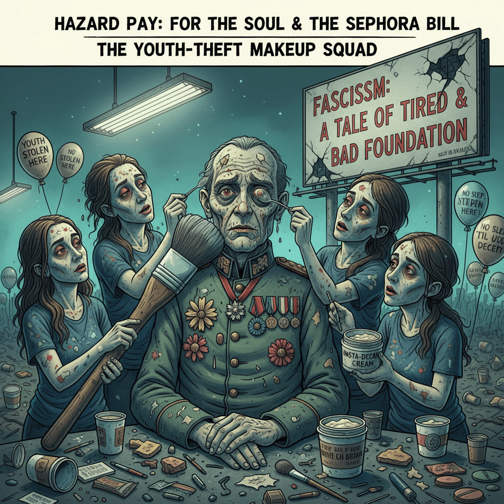 makeup team deserves hazard pay for making fascism look tired