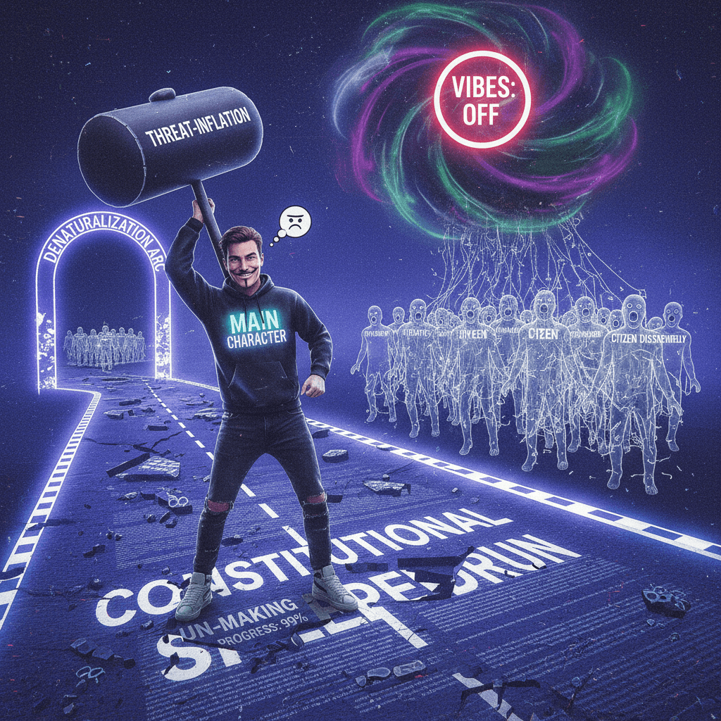 guy threatens to unmake citizens because vibes were off