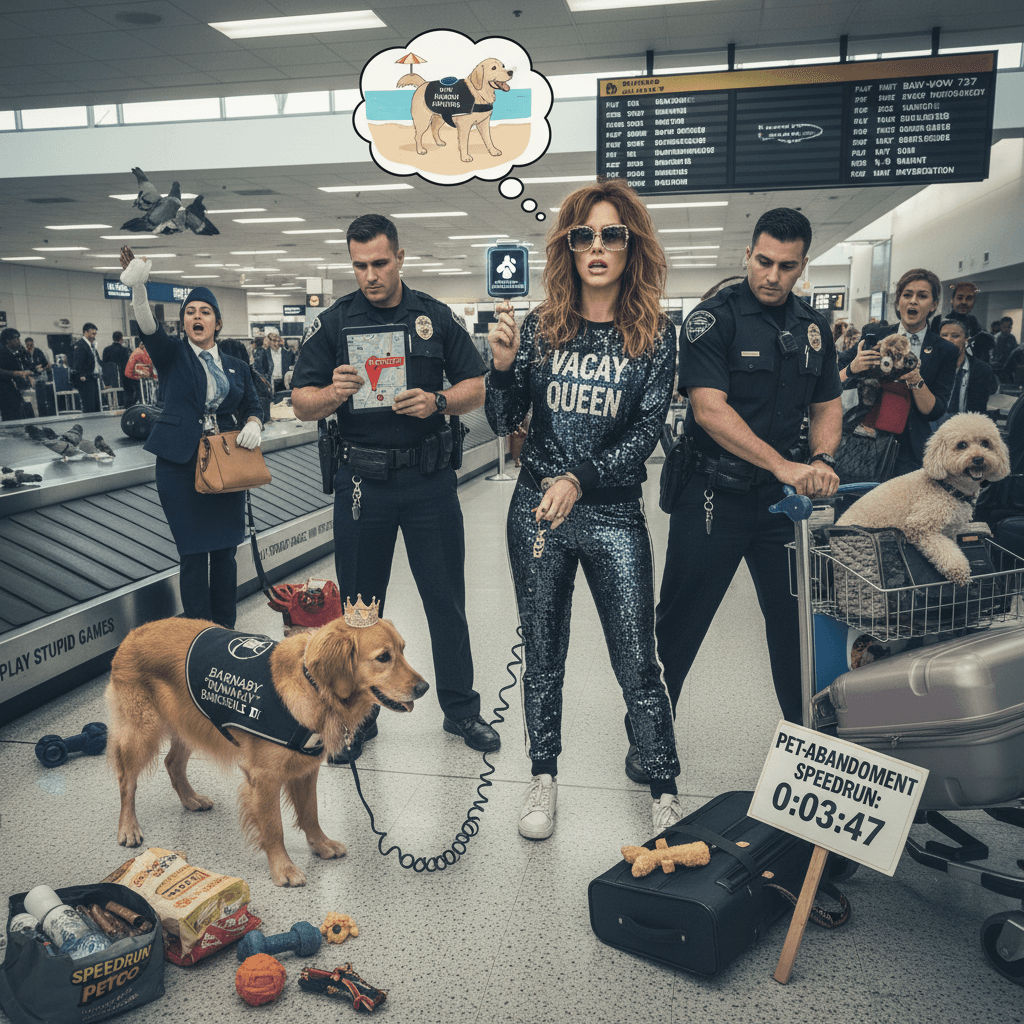 Woman thinks GPS dog collar = acceptable abandonment, arrested