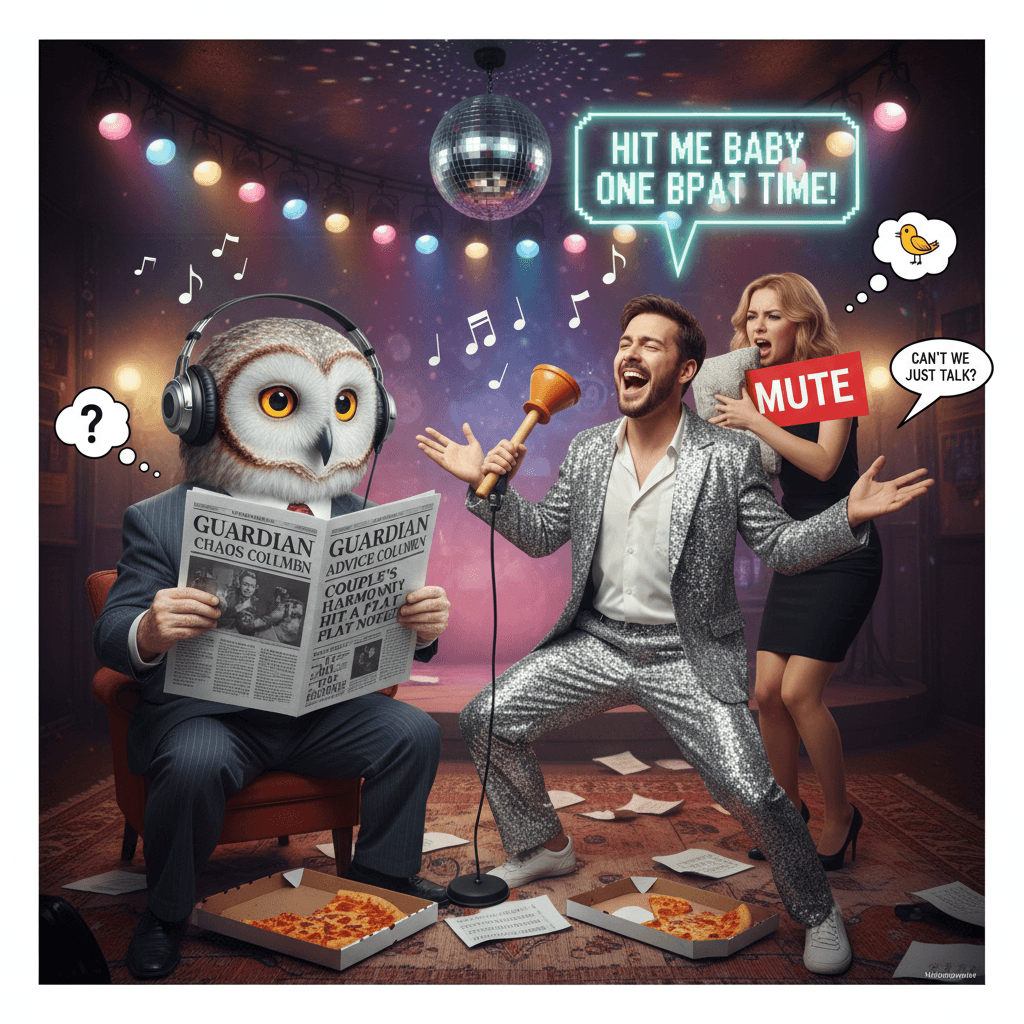 husband won't stop turning marriage counseling into a karaoke session