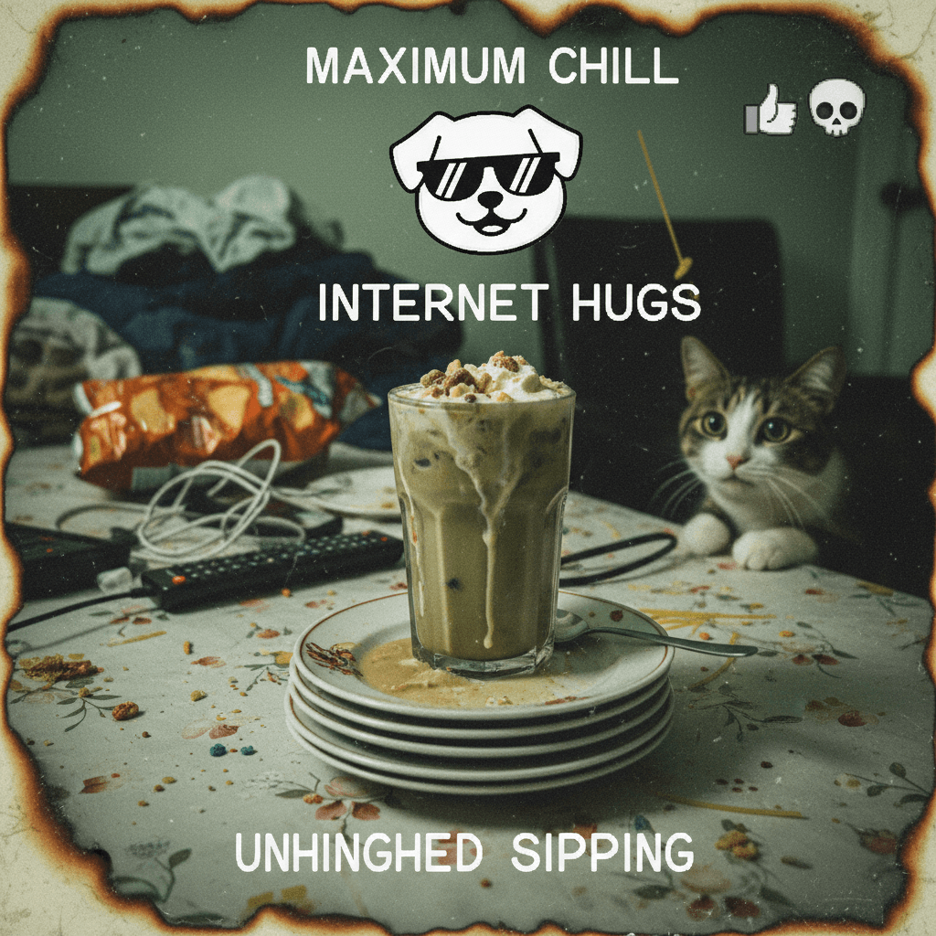 blurry drink pic + vibes = peak internet comfort content