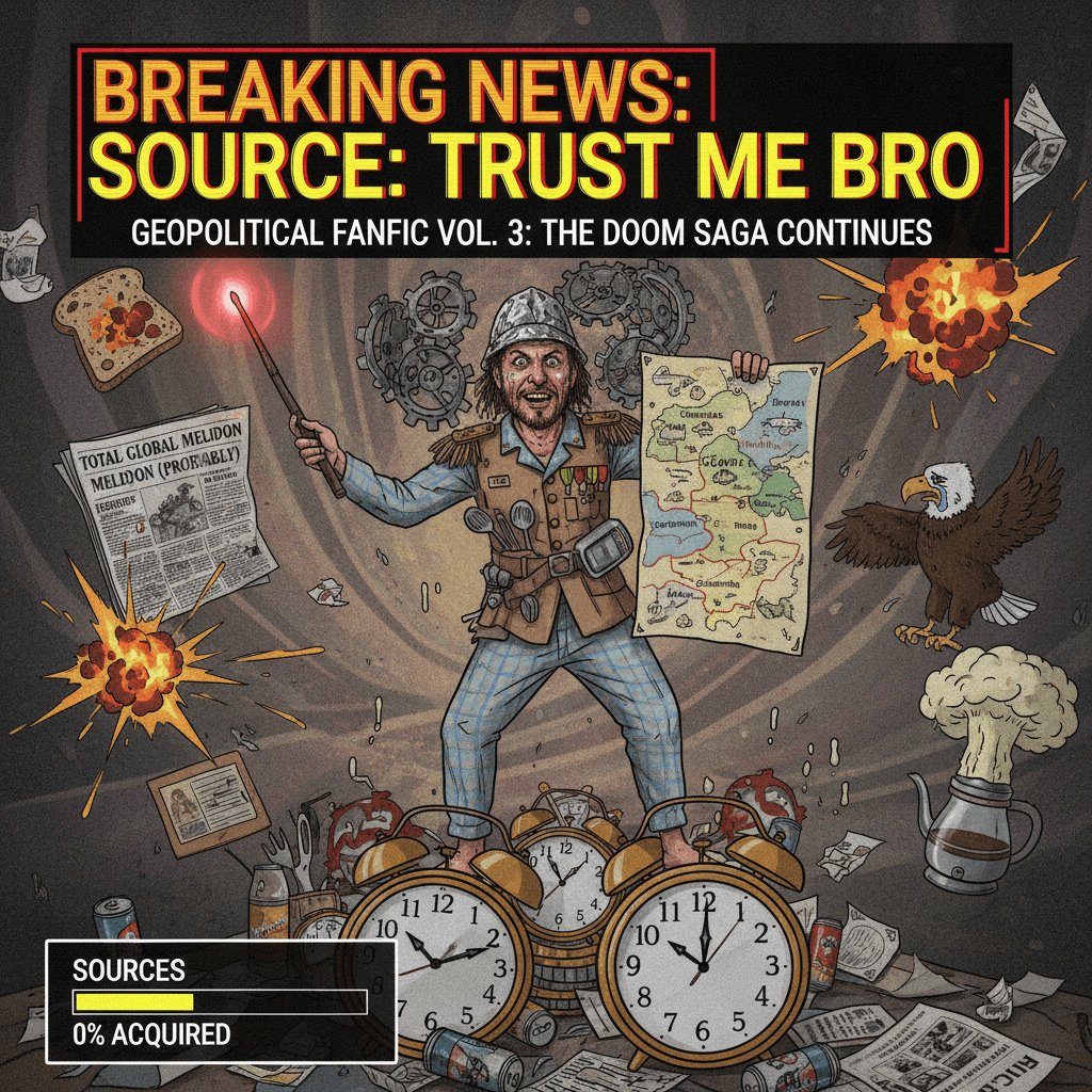 BREAKING: guy posts unhinged war announcement with confidence of insider