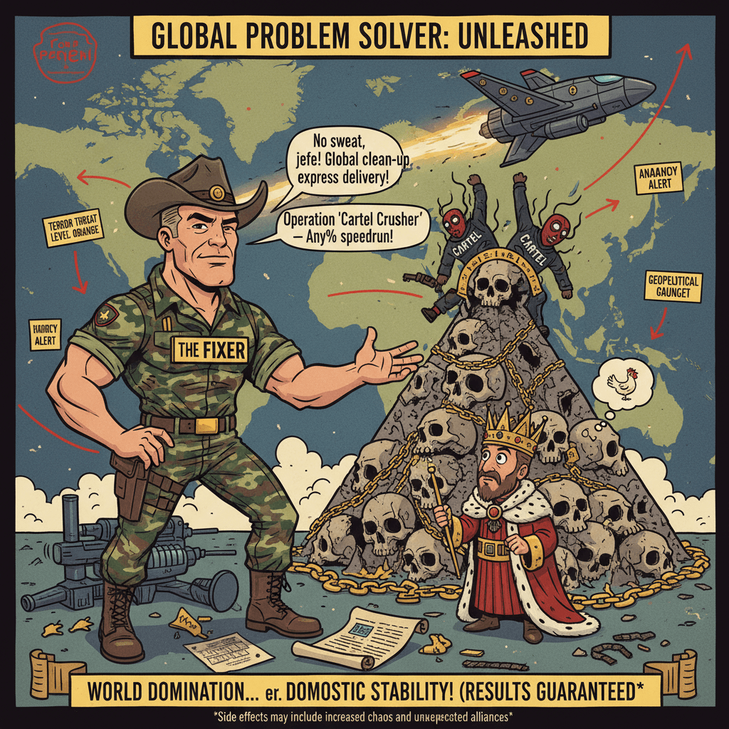 guy casually offers to topple criminal organizations for a foreign leader