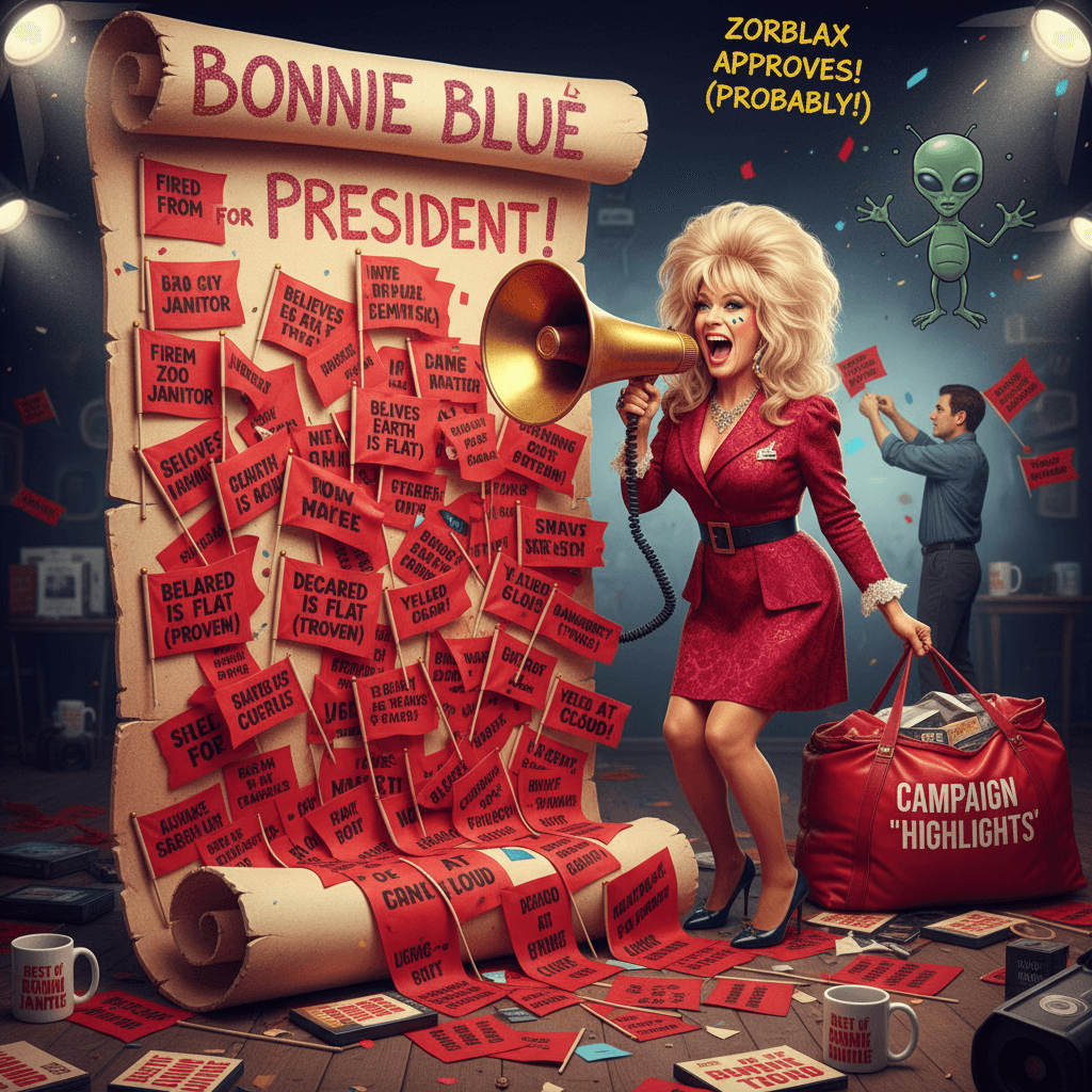 Bonnie Blue's political CV consists entirely of red flags