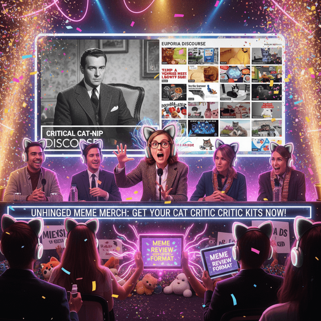 serious TV critique meets cat-ear chaos, a match made in meme heaven