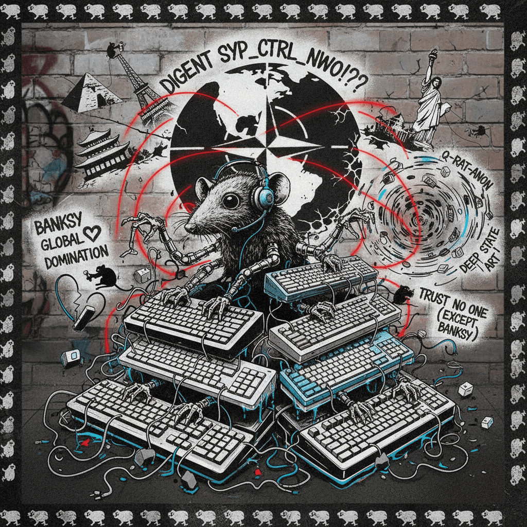 Banksy controls NATO through digent syp, obviously