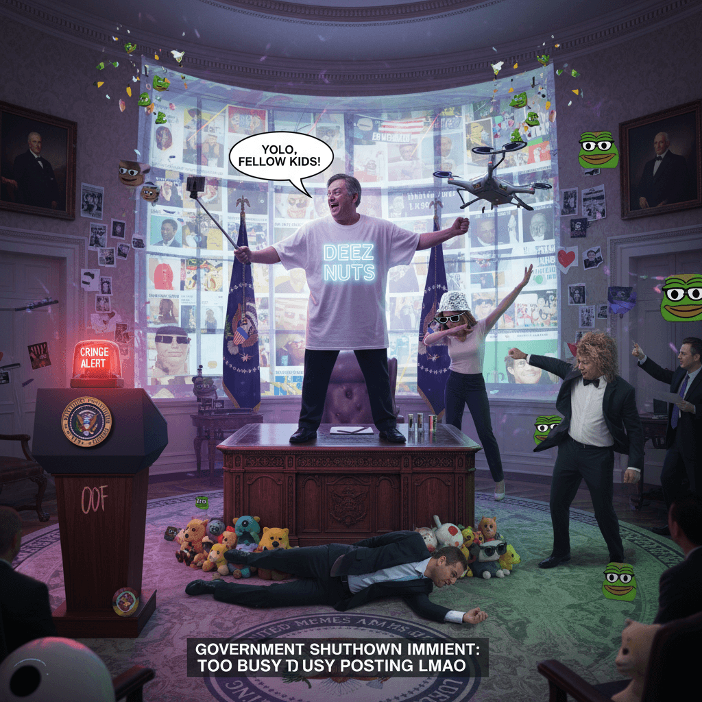 official white house account discovers memes, chaos ensues