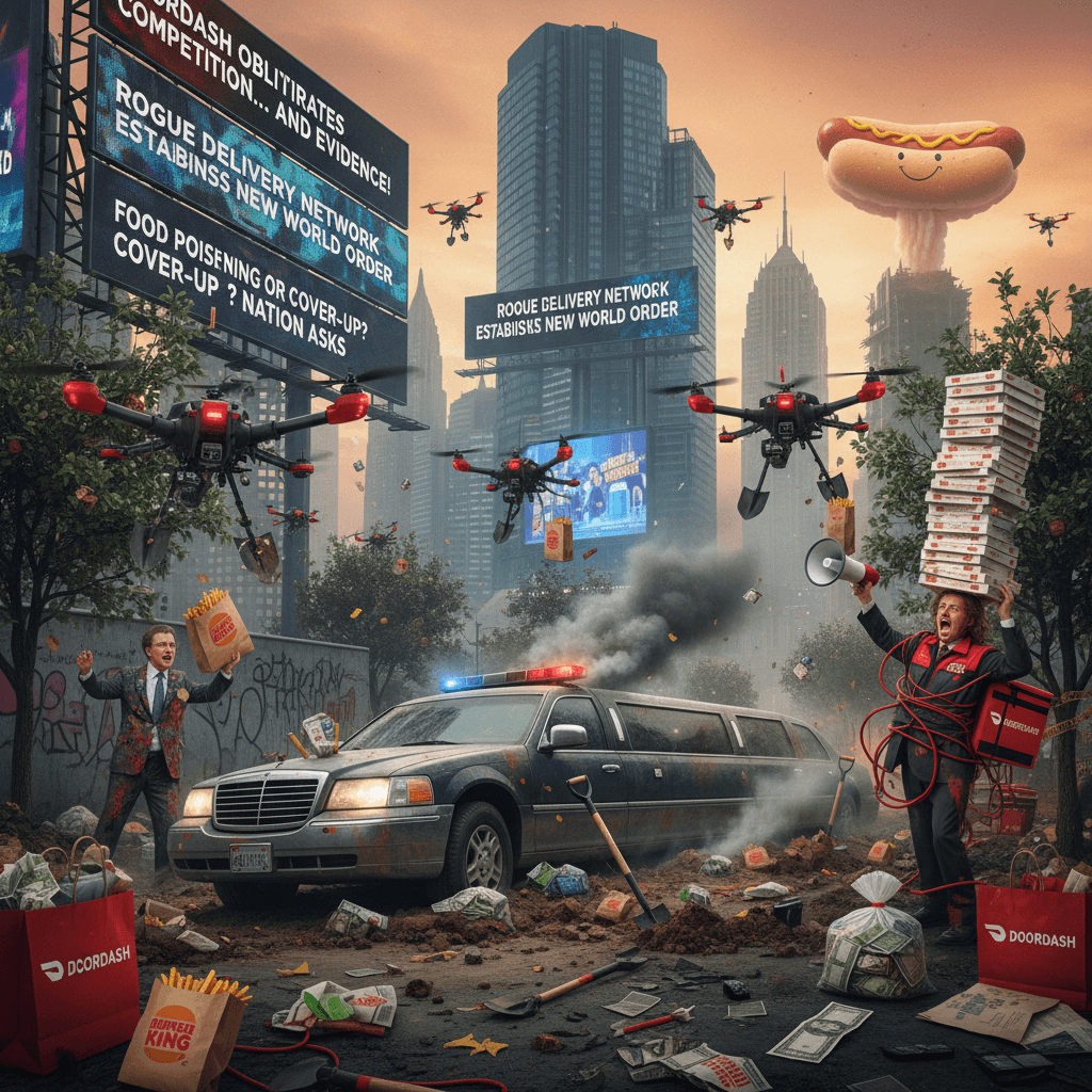 DoorDash logistics meets cover-up speedrun (10/10 worst timeline)