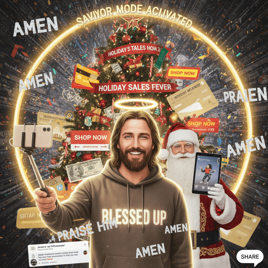Jesus photobomb saves Christmas from seasonal secularism