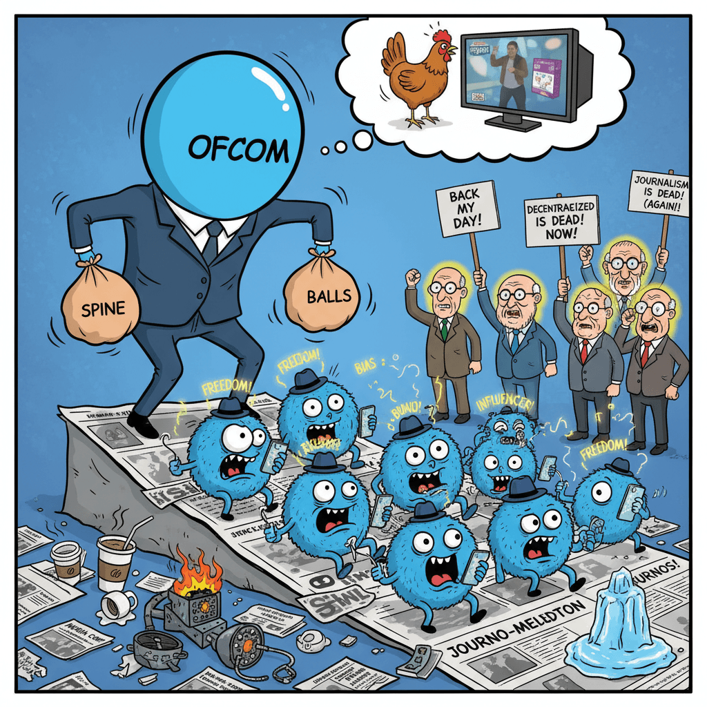 Ofcom needs spine/balls to stop journos from being influencers, apparently