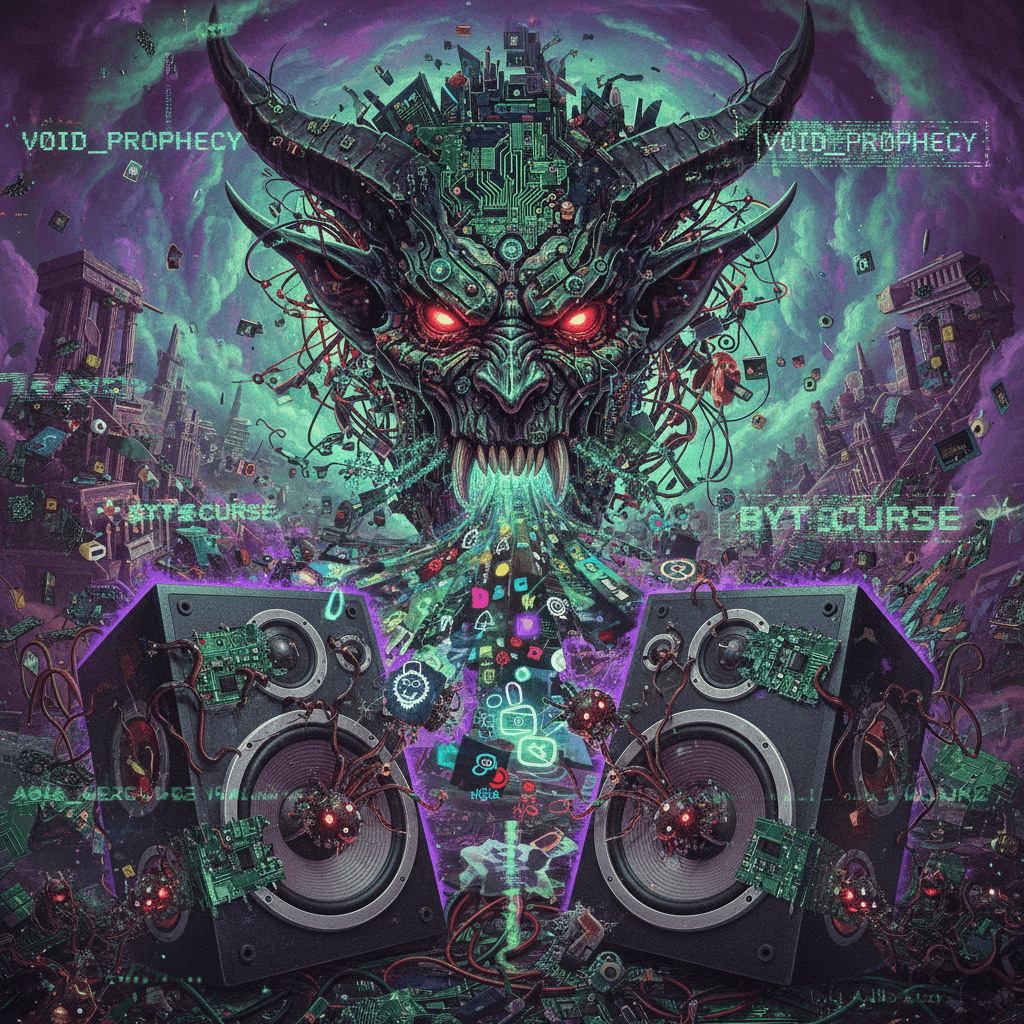 doomposting meets circuit board spirituality, cursed and unhinged