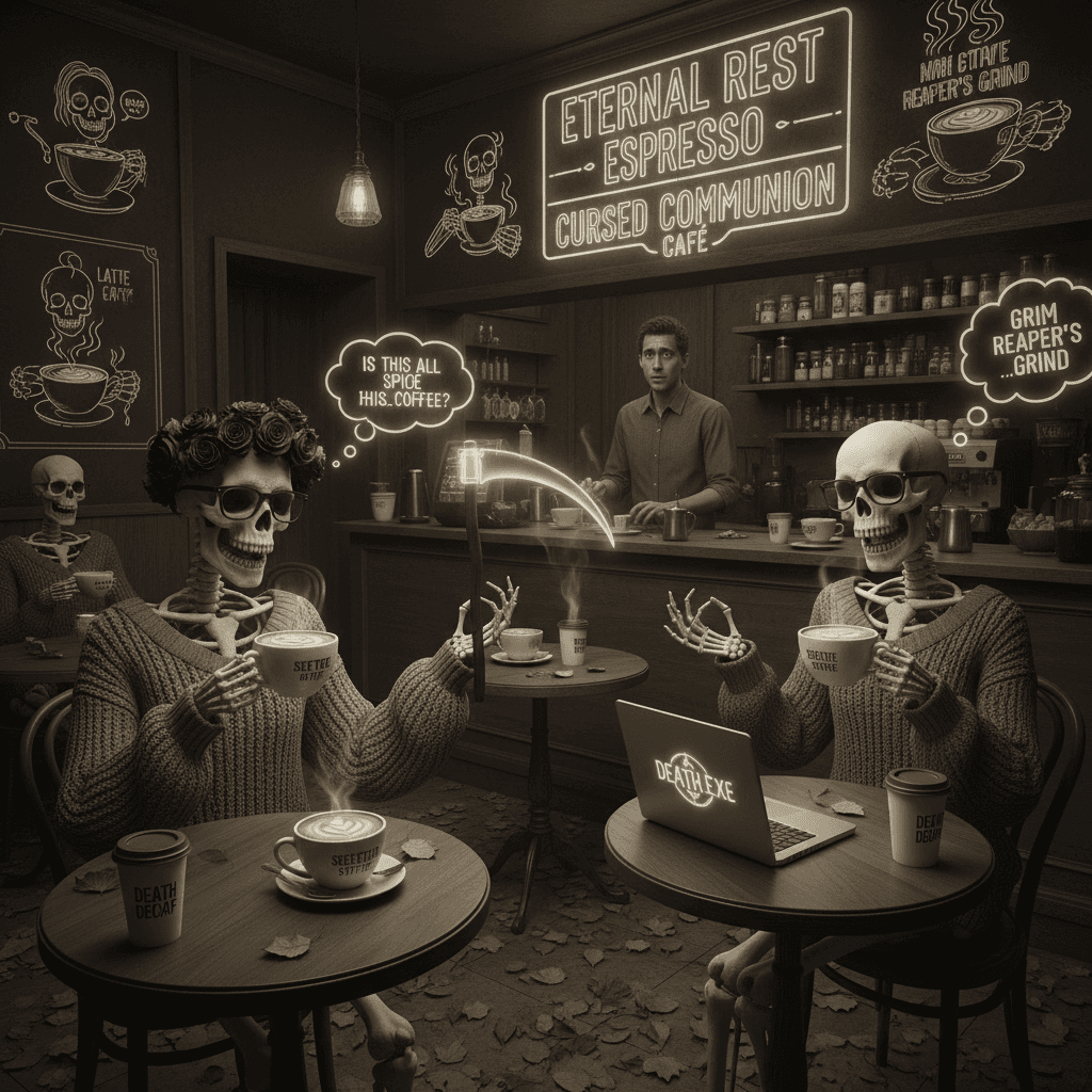 death jokes over cappuccinos: the café where vibes hit different