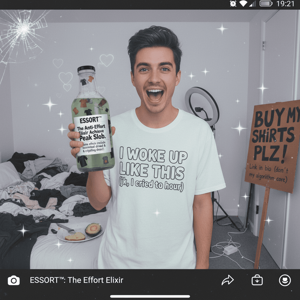 bottled the effortless look by trying very hard to sell you shirts