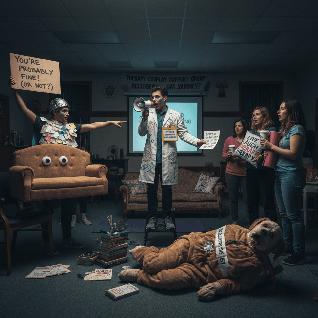 Therapy cosplay support group accidentally gaslit everyone (maybe?)