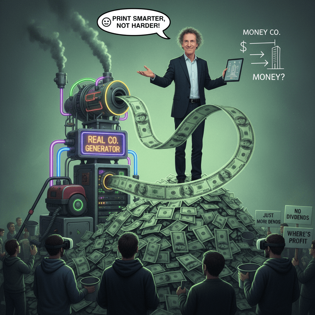 Peter Thiel explains why printing money = real company