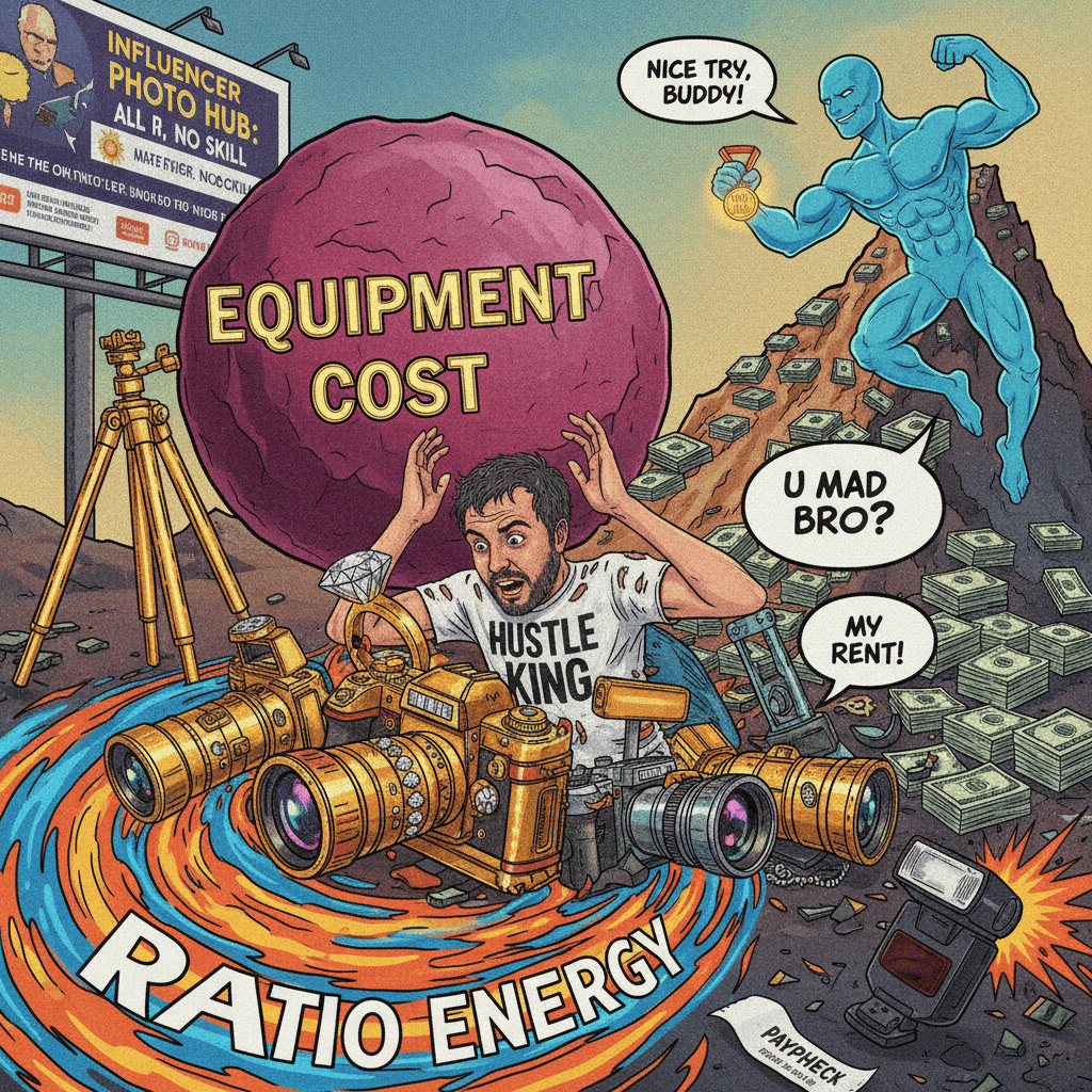 Equipment cost ≠ service value, but nice try buddy