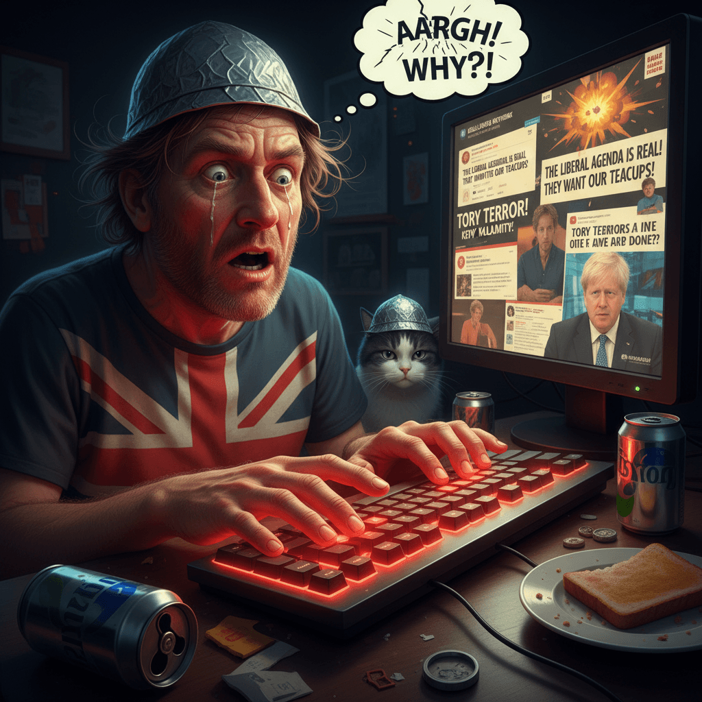 Tory voter discovers caps lock, immediately regrets existence