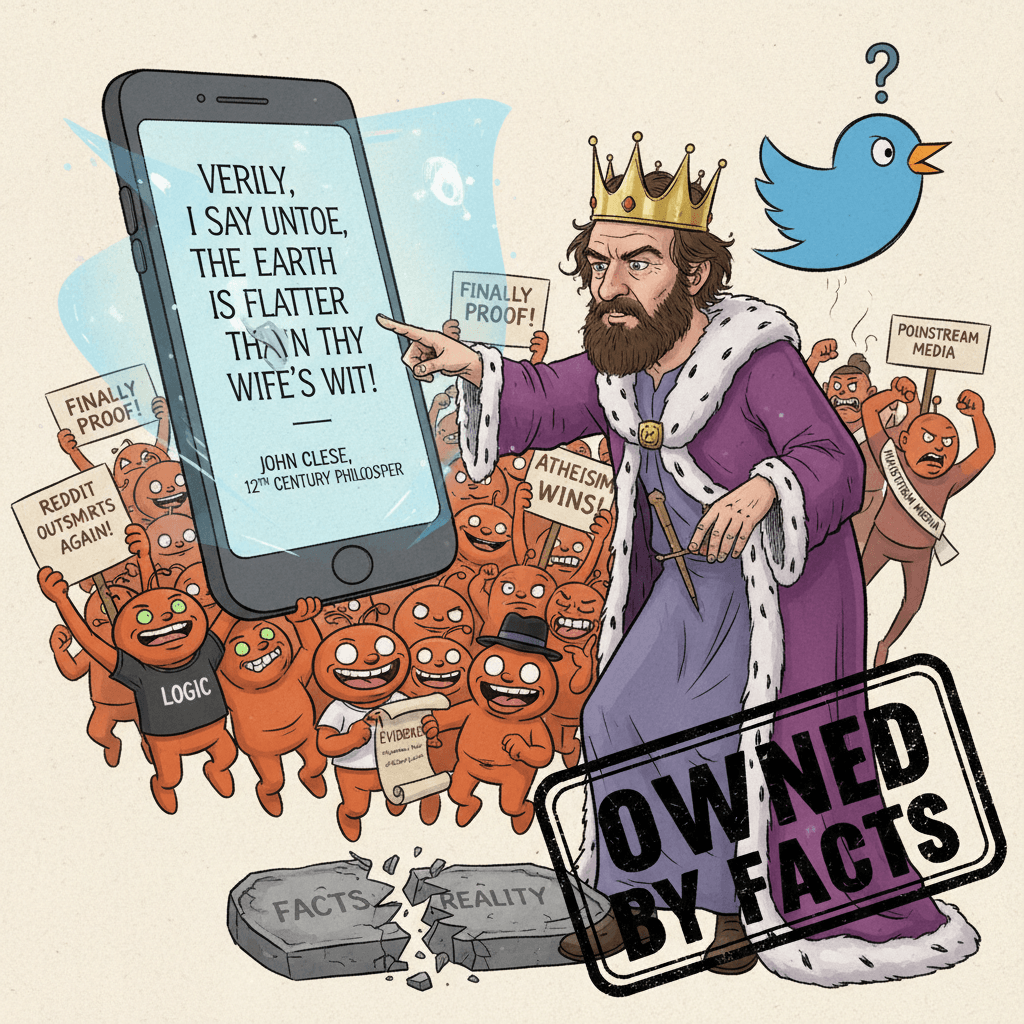 fake cleese quote goes viral, reddit celebrates own intelligence