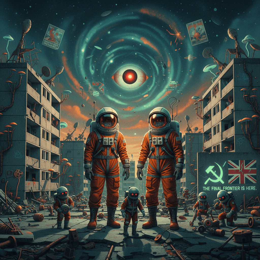 Cold War astronauts meet gritty British housing estate fever dream