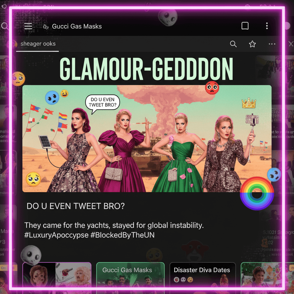 TikTok genre nobody asked for: stranded luxury escorts + geopolitical chaos