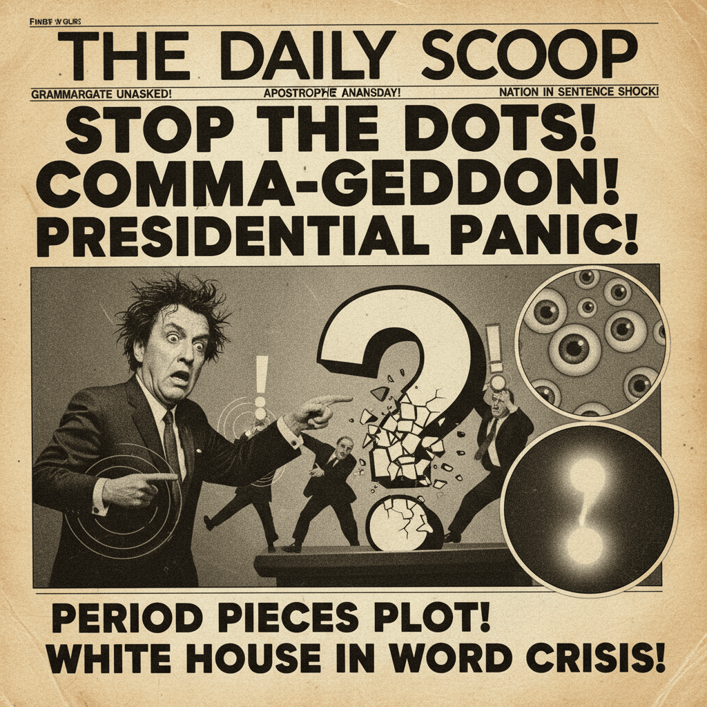 breaking: tabloid discovers punctuation marks exist, nation shook