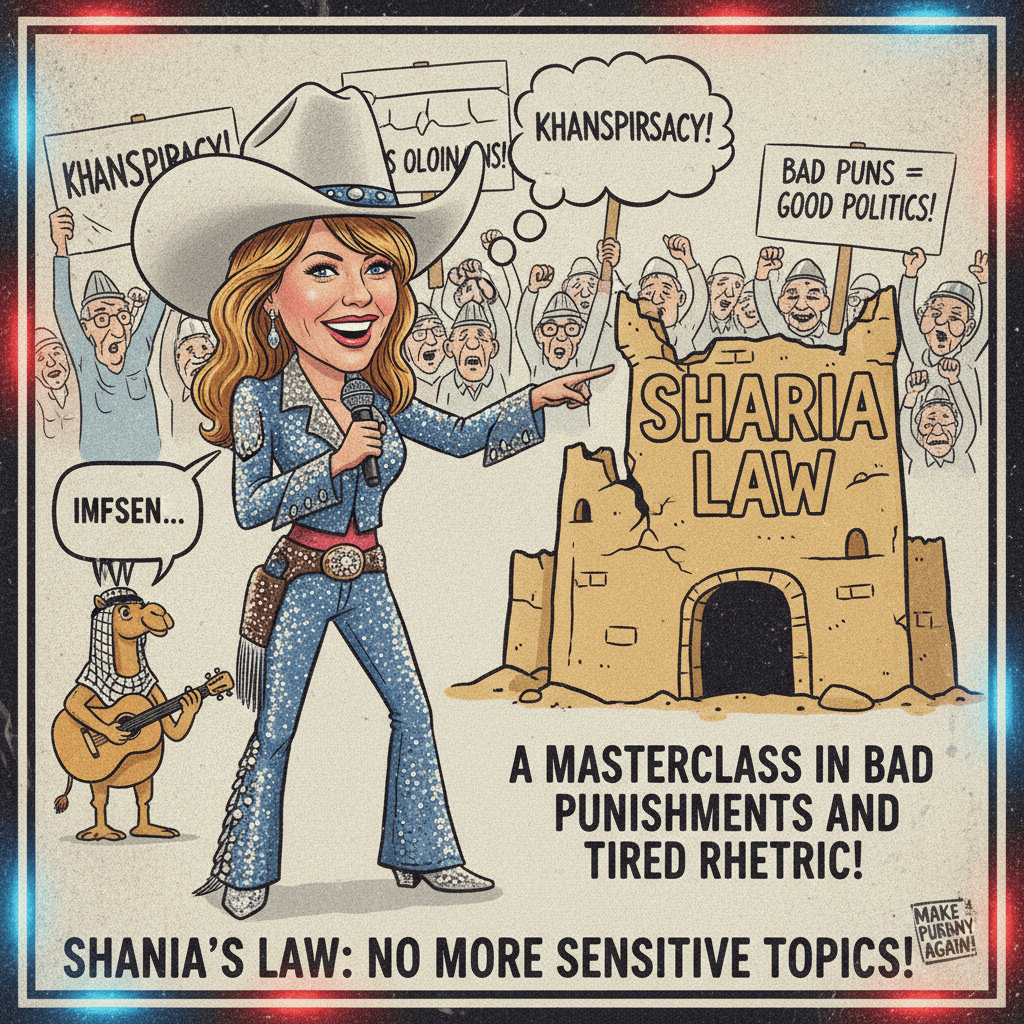 Shania > Sharia: a masterclass in bad puns and tired Islamophobic rhetoric