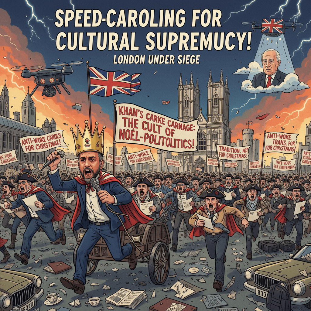 thousands storm london for carols, definitely not just regular people at a church