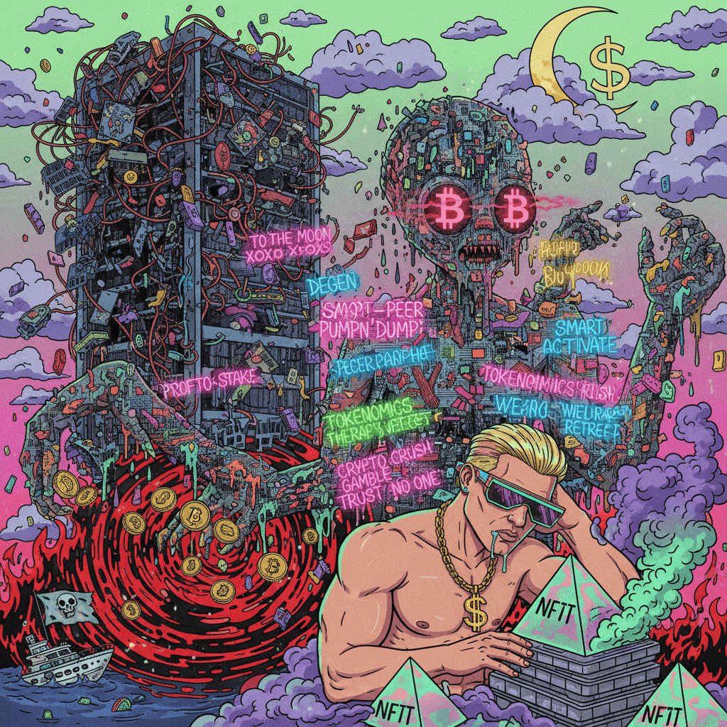 Peak slop: crypto meets AI art meets fever dream meets financial ruin