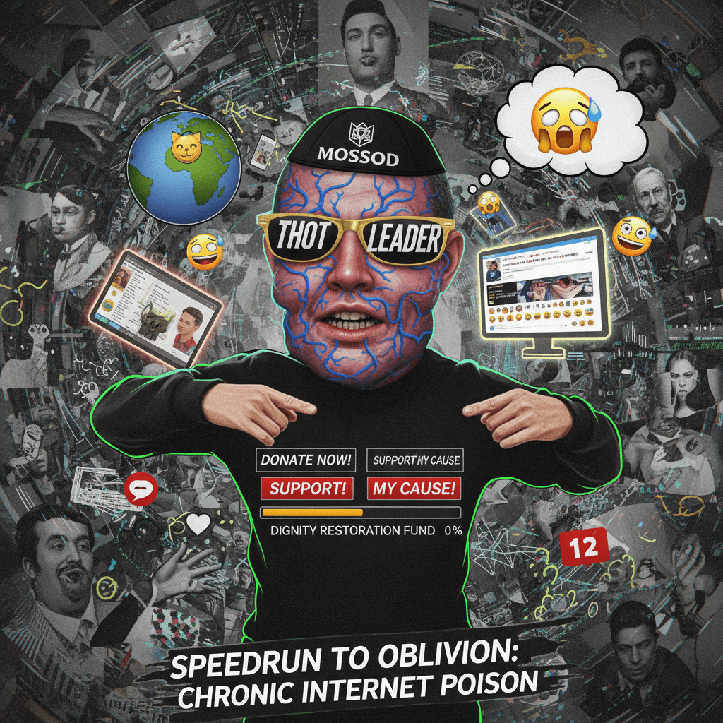 mossad tiktok deepfake dignity veins—the mental breakdown speedrun starter pack