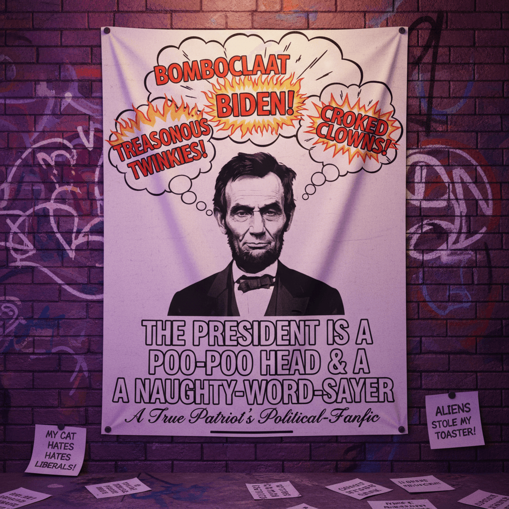 Fabricated expletives & name-calling dressed up as political commentary