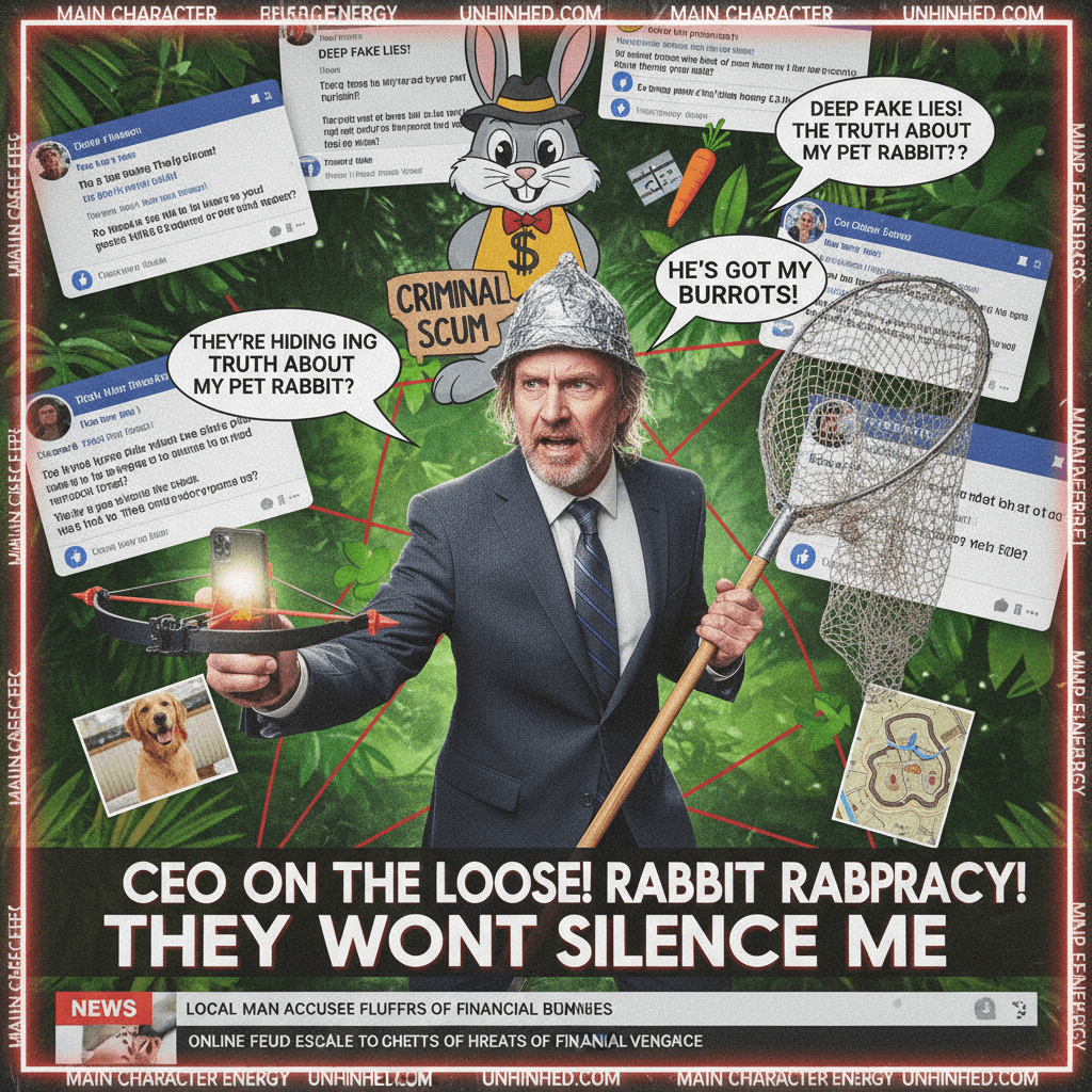 CEO threatens to hunt 'criminal scum' after being questioned on his own post