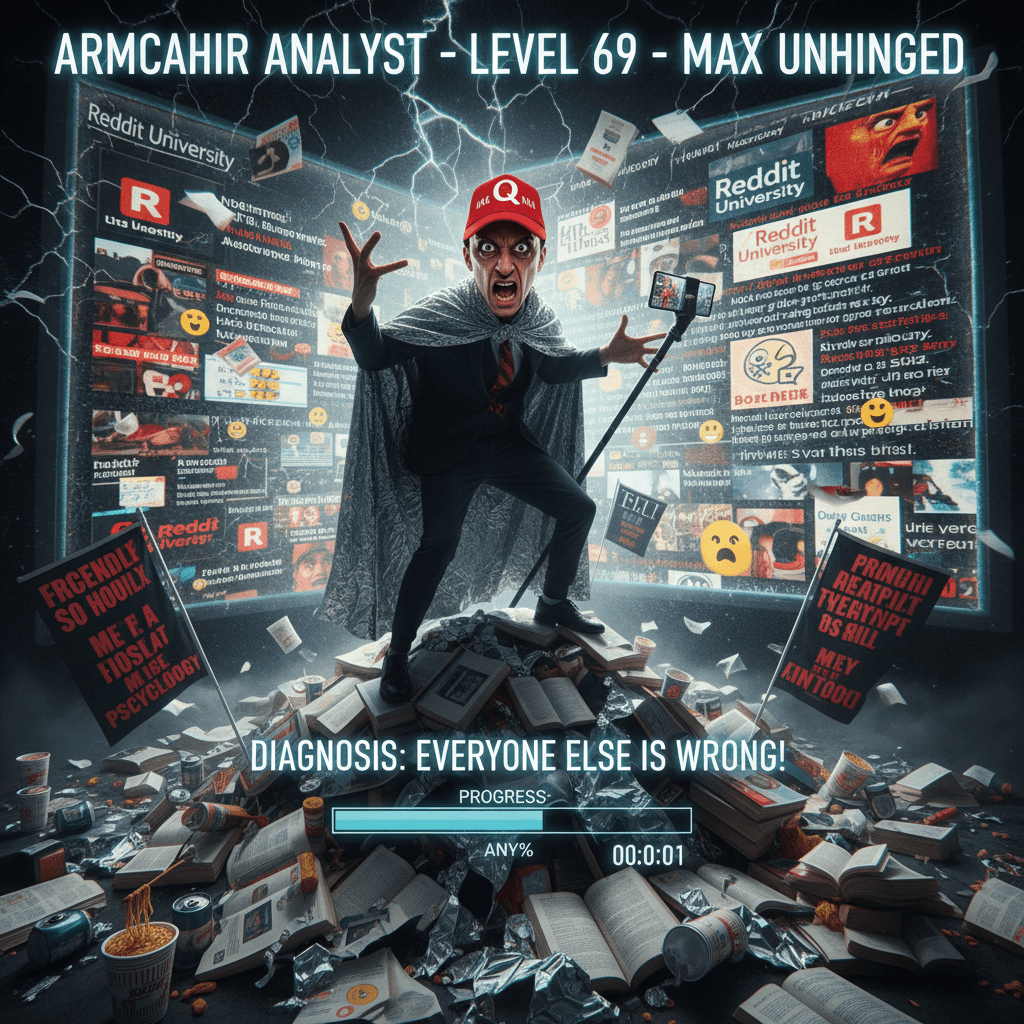 Psychology degree from Reddit University speedrun any%