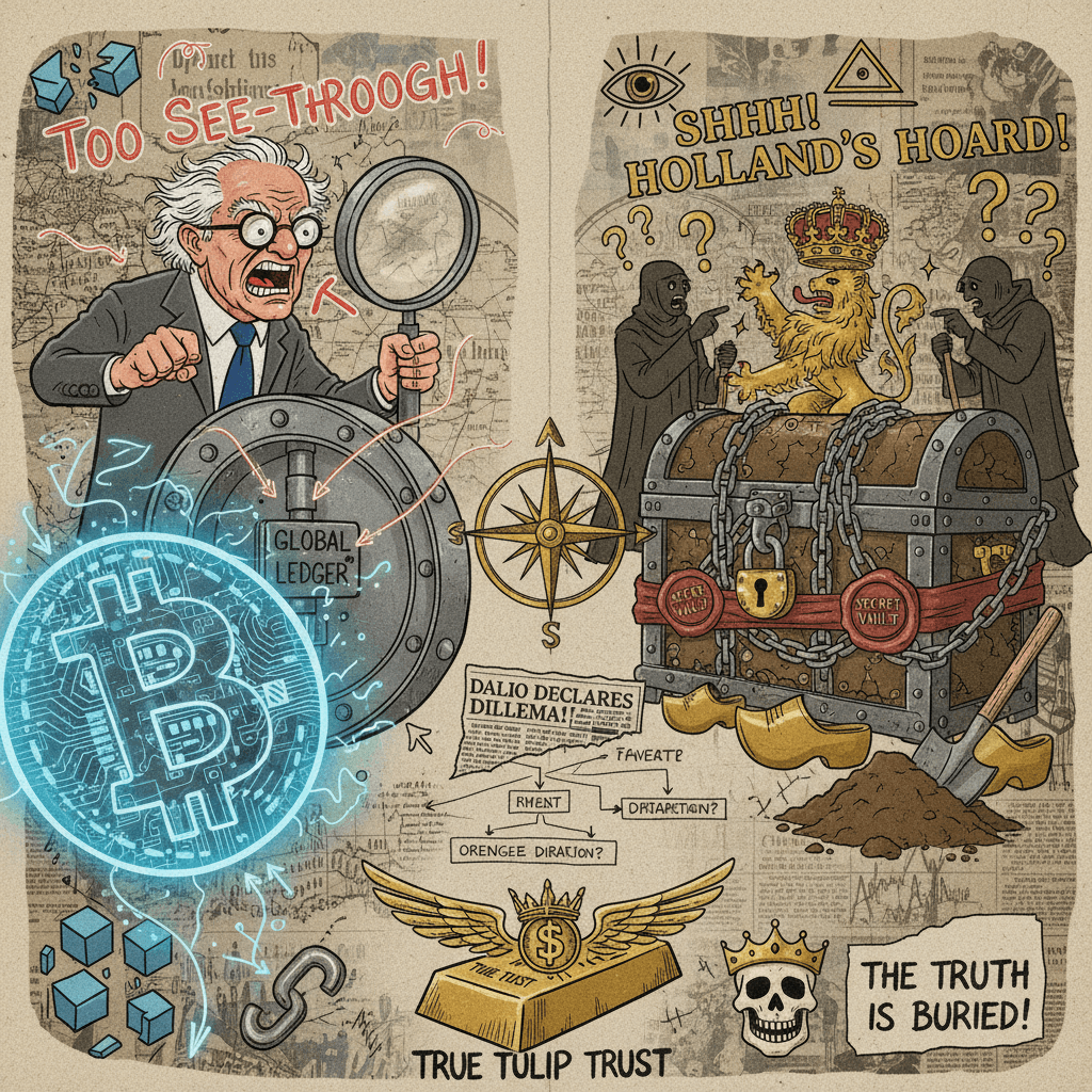 Ray Dalio mad Bitcoin too transparent, Dutch gold too secret
