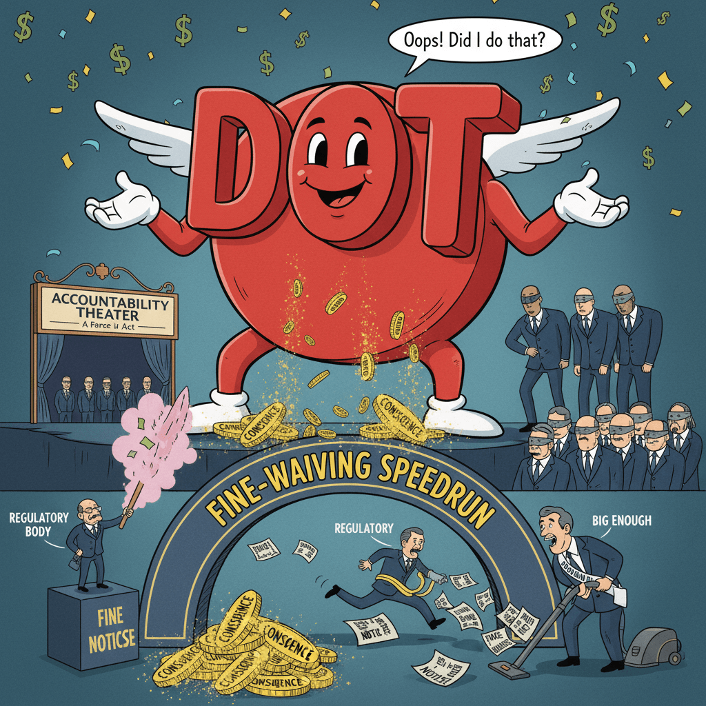 DOT discovers consequences are optional if you're big enough