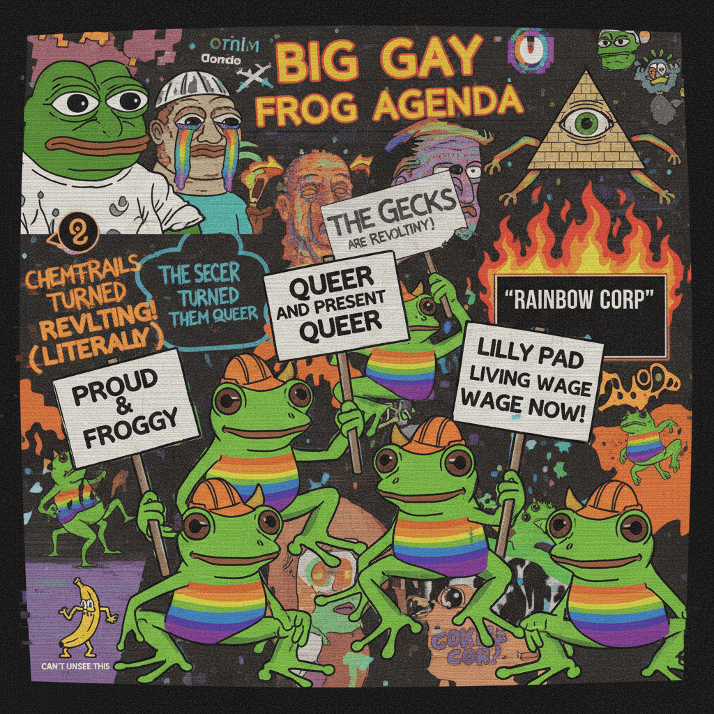 gay frogs achieved sentience and now they're unionizing