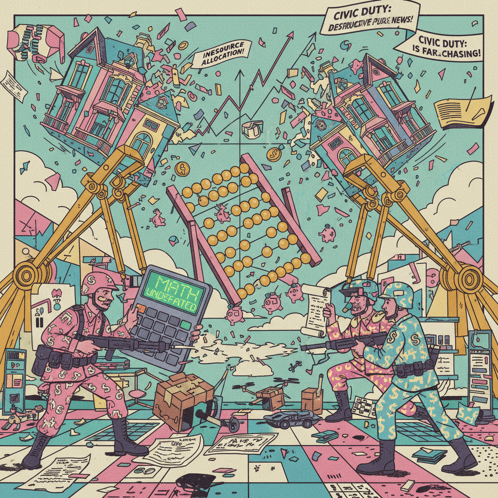 We're spending mansions to shoot cheap drones. Math is undefeated.