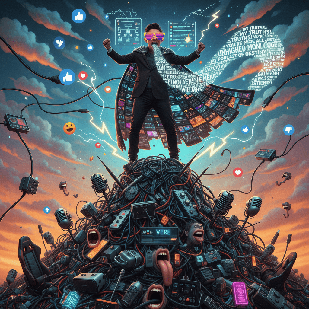 Peak main character syndrome meets insane podcast energy