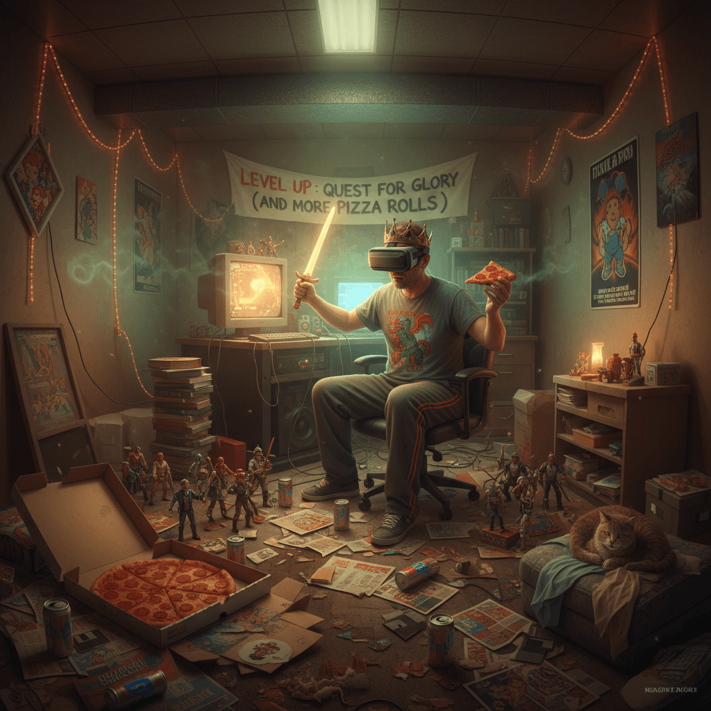 Living the dream in a room that smells like old pizza and regret